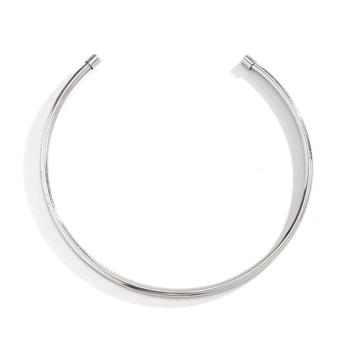 Punk smooth circular ring cool style collar collarbone chain niche minimalist choker necklace