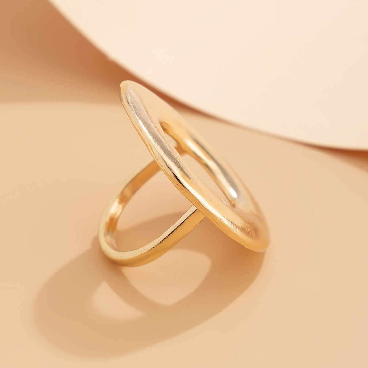 Irregular Water Drop Open Ring Fashion Texture Flower Pearl Ring