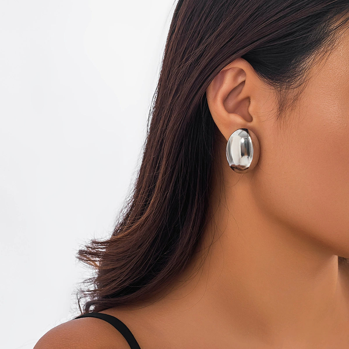 Exaggerated Waterdrop Punk Metal Earrings for Women, Sun, Niche Water Diamond Earrings