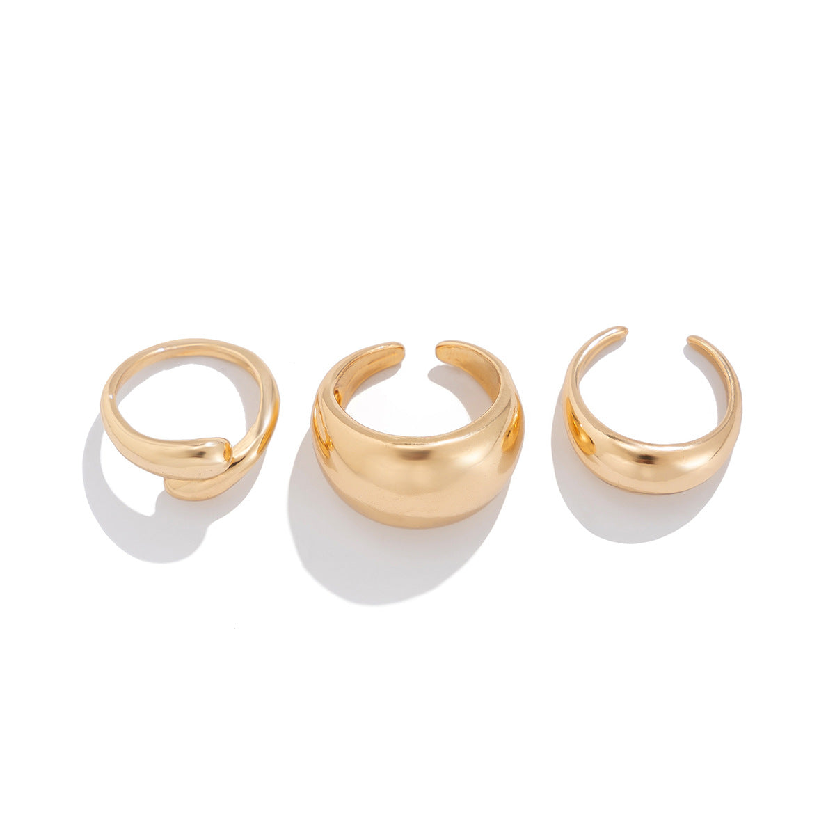 Design geometric ring, niche opening ring, index finger ring, lava metal wind curved ring（4995）