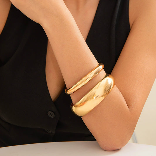 Circular Fashion Handmade Closed Loop Bracelet Chain Wide Multi Layer Simple Bracelet