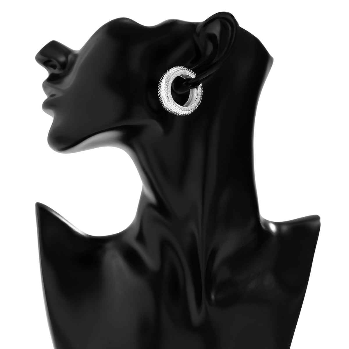 Simple C-shaped ear hole free colored single ear bone clip with versatile temperament and smooth opening ear