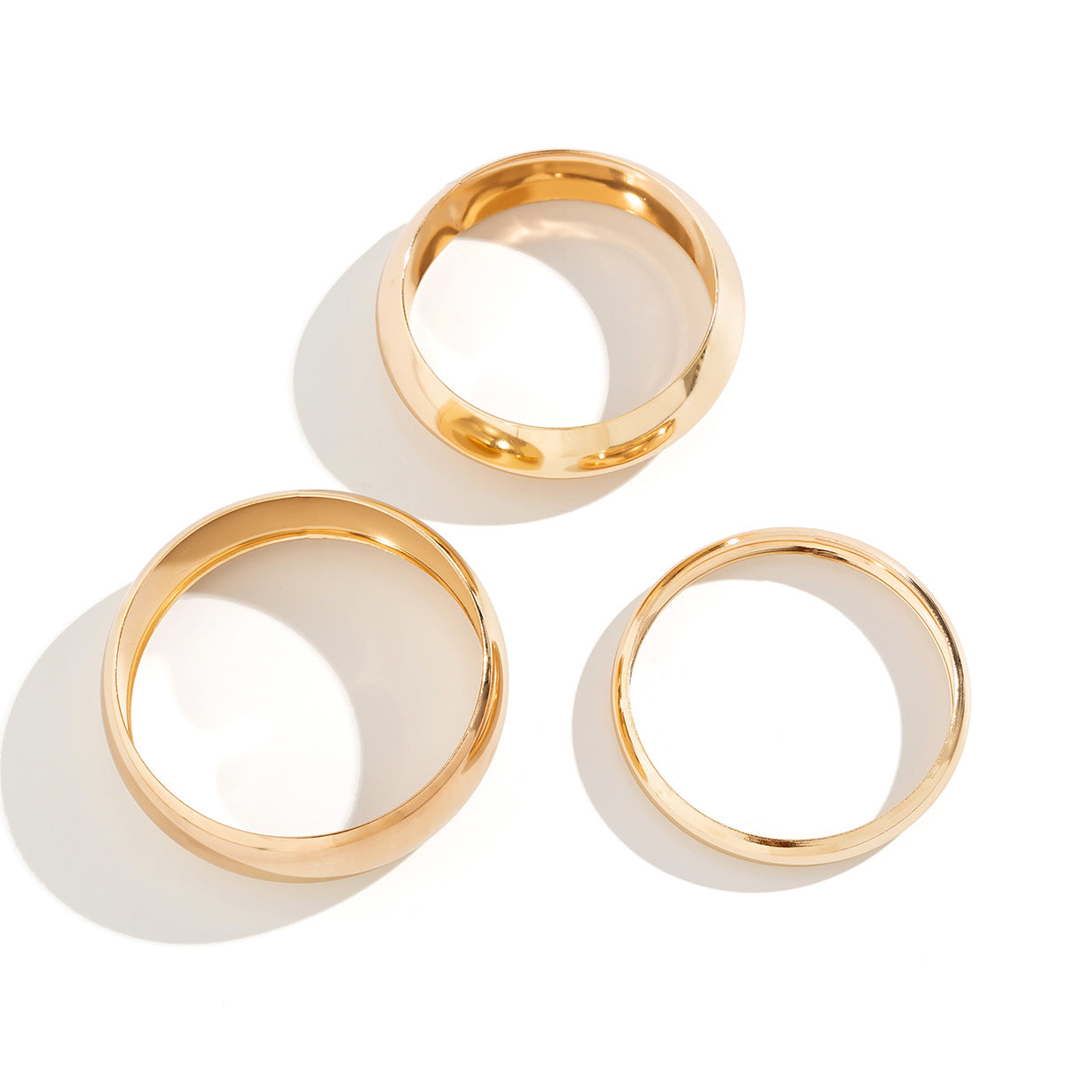 Circular Fashion Closed Loop Bracelet Chain Wide Multi Layer Simple Bracelet Set