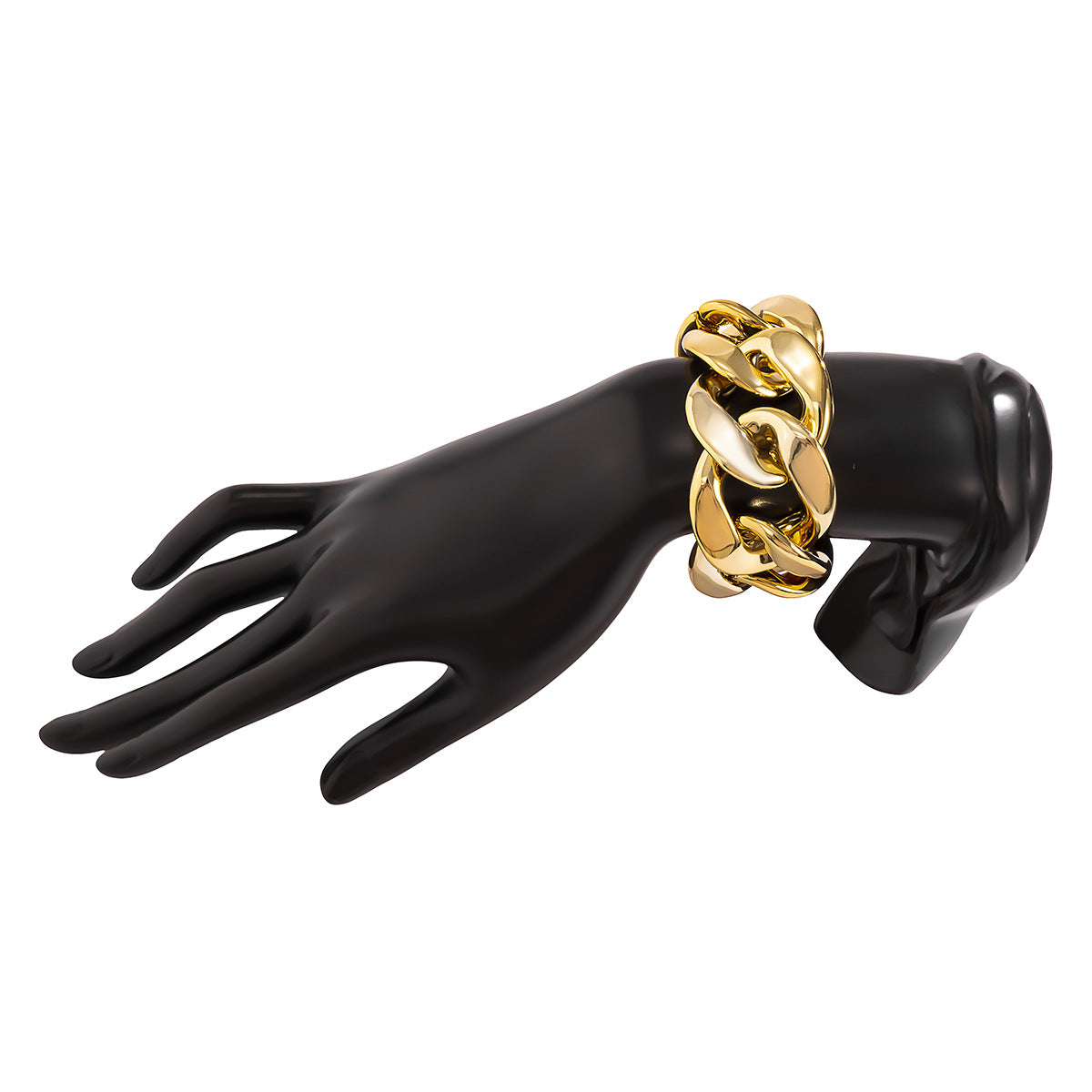 Punk hip-hop trendy cool Fried Dough Twists thick chain bracelet personality exaggerated simple geometry