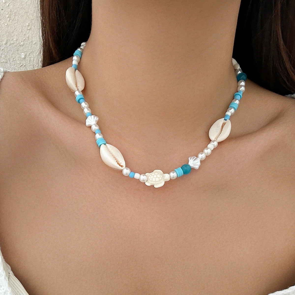 Hot selling beach and ocean accessories, versatile starfish necklaces, shell necklaces, women's accessories